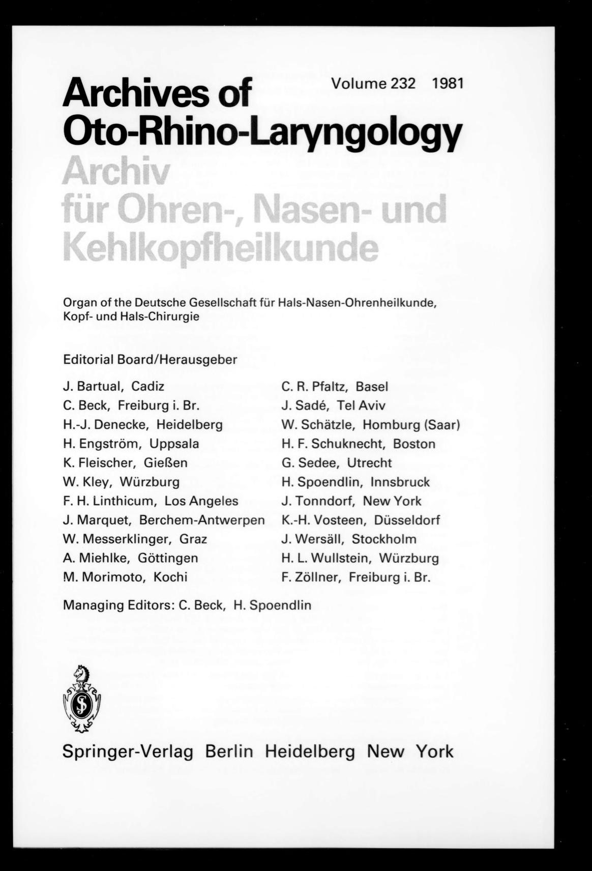 carbohidrato Morgue poco Archives of Oto-Rhino-Laryngology 1981: Vol 232 Index : Free Download,  Borrow, and Streaming : Internet Archive